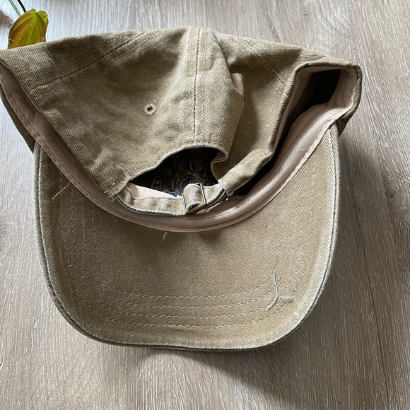 MAMA Embroidered Baseball Hat Khaki Tan Distressed Vintage Adjustable Casual - Picture 4 of 4